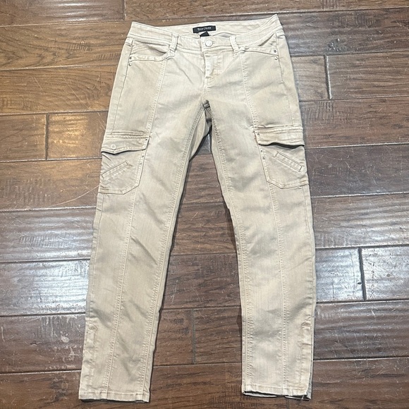 White House Black Market Beige Straight Leg Jeans - Picture 1 of 7